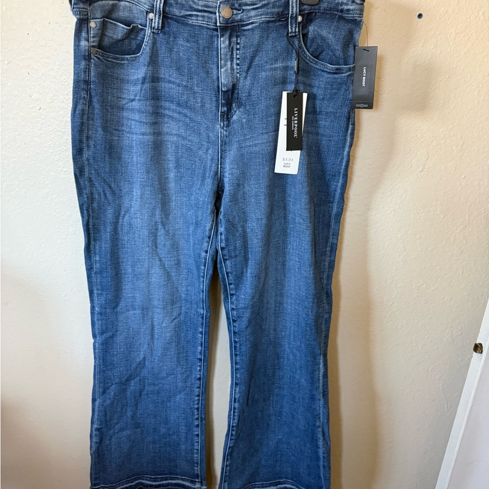 Liverpool Women's Bootcut Blue Jeans